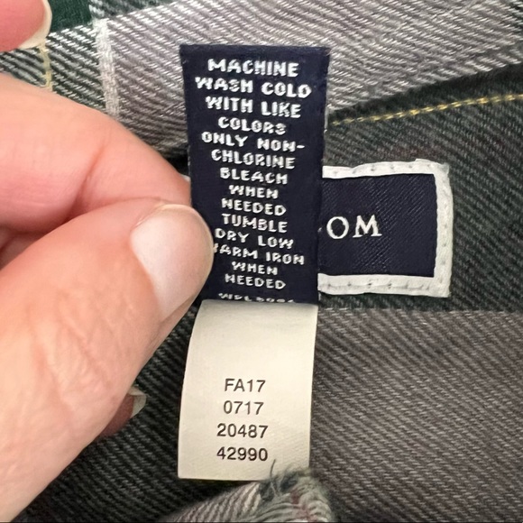 Club Room Plaid Flannel Long Sleeve Button Down Shirt Ivy League Green Sz XL - Picture 9 of 10